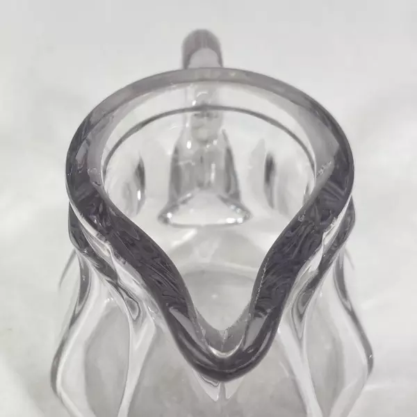 Antique Lavender Tinted Glass Creamer 10-Sided Patent Date April 1914