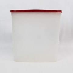 Tupperware 5L Oval Canister Container with Red Lid Pre-owned 11" Tall