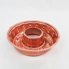 Vintage Copper Pink Fluted Cake Pan Wall Hanging Mold