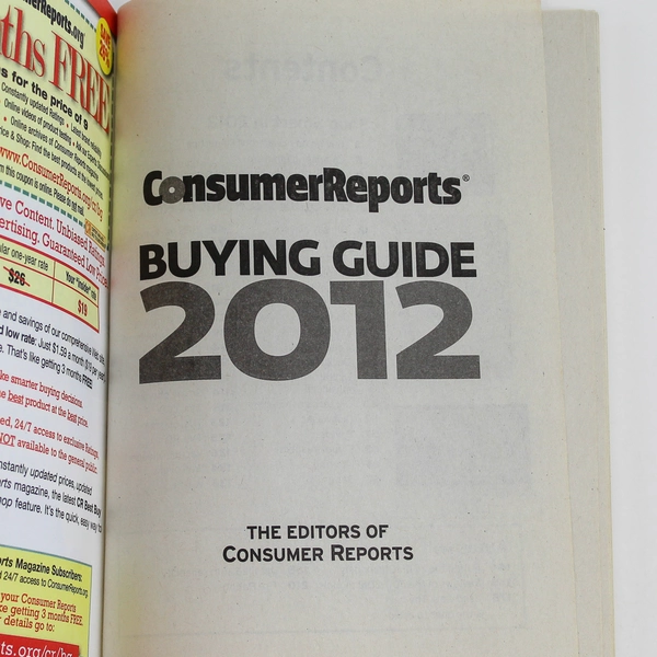 Consumer Reports Buying Guide 1700 Plus Brand Name Products Rated 2012