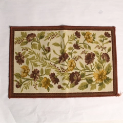 Vintage Floral Kitchen Door Mat Accent Rug 30"x19.5" Pre-Owned