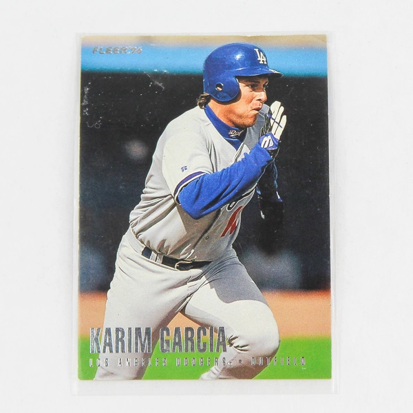 Lot of 2 1996 Fleer Baseball Cards Mike Piazza Karim Garcia Dodgers