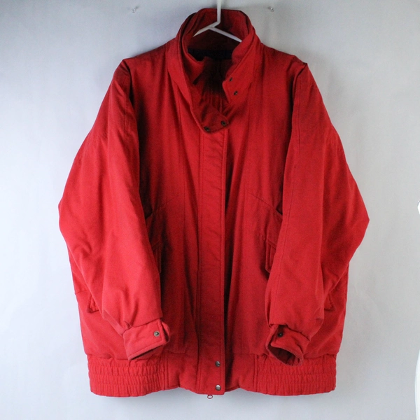 Pacer Women's Medium Red Quilted Jacket Coat Full Zip Pockets Pre-Owned