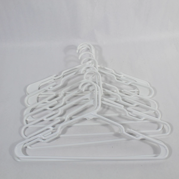Lot of 10 Unbranded White Coat Jacket Tubular Plastic Standard Size Hangers 