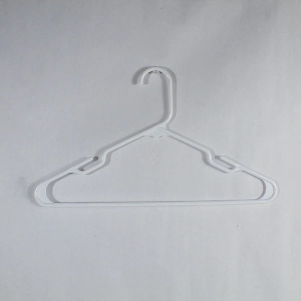 Lot of 10 Unbranded White Coat Jacket Tubular Plastic Standard Size Hangers 