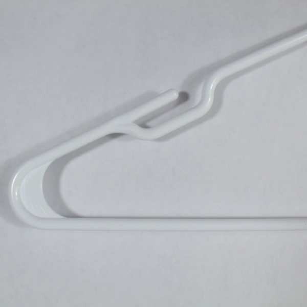Lot of 10 Unbranded White Coat Jacket Tubular Plastic Standard Size Hangers 