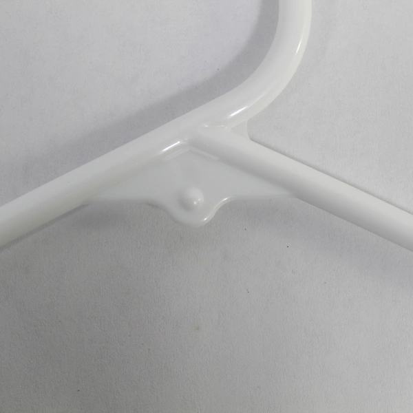 Lot of 10 Unbranded White Coat Jacket Tubular Plastic Standard Size Hangers 