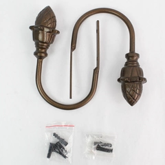 Set of 2 Unbranded Brown Metal Decorative Curtain Holdbacks