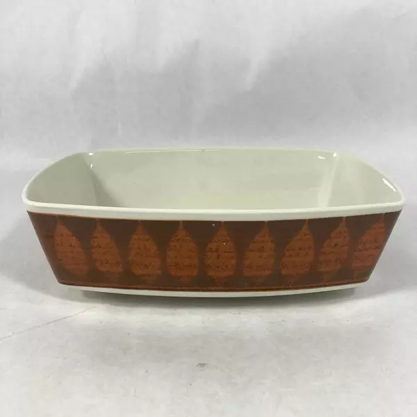 Vintage Franciscan Pottery Terra Cotta Rectangular Vegetable Bowl 8.25 Inch