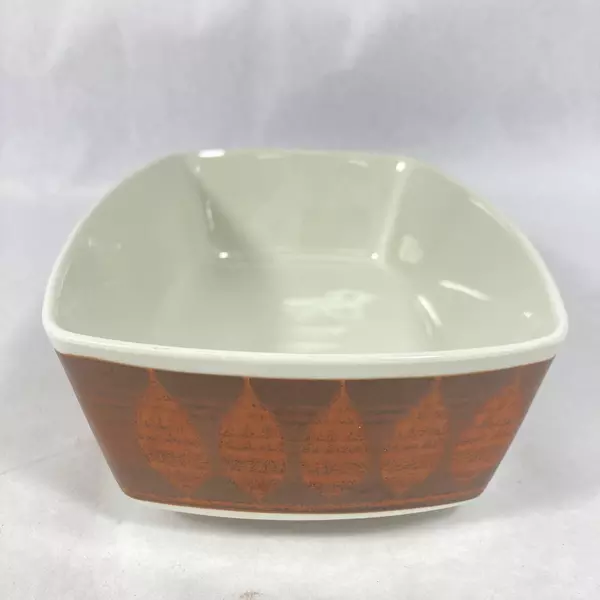 Vintage Franciscan Pottery Terra Cotta Rectangular Vegetable Bowl 8.25 Inch