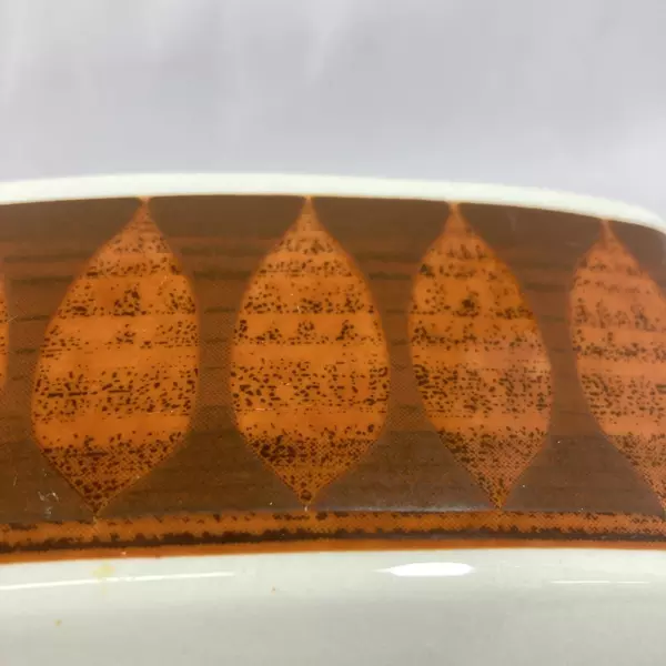 Vintage Franciscan Pottery Terra Cotta Rectangular Vegetable Bowl 8.25 Inch