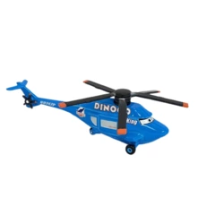 Disney Pixar Cars Dinoco The King Helicopter Toy Metal Blue N9747P