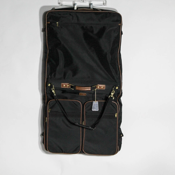 Hampshire Black Canvas Bag Case Luggage Folding Handle Travel Clothes Toiletries
