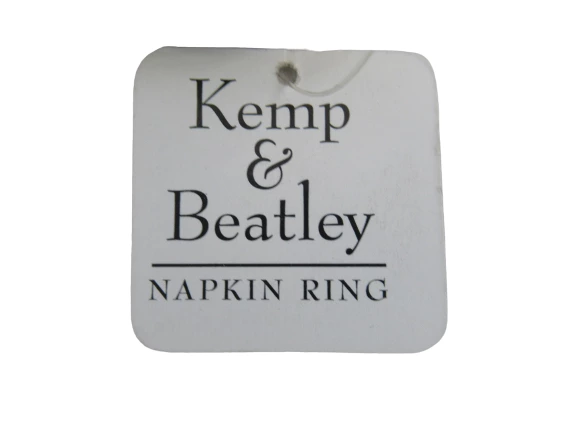 Set of 6 Napkin Rings Kemp And Beatley Hammered Metal Brass Finish Vintage