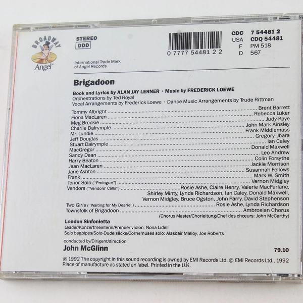 Brigadoon Music CD Book & Lyrics by Alan Jay Lerner London Sinfonietta 1992