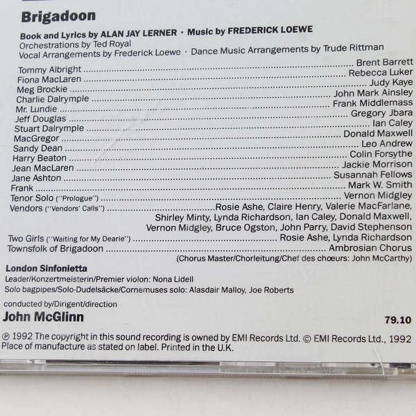 Brigadoon Music CD Book & Lyrics by Alan Jay Lerner London Sinfonietta 1992