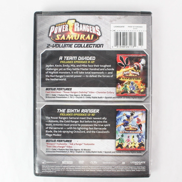 Saban's Power Rangers Samurai 2-Volume Collection 2013 DVD