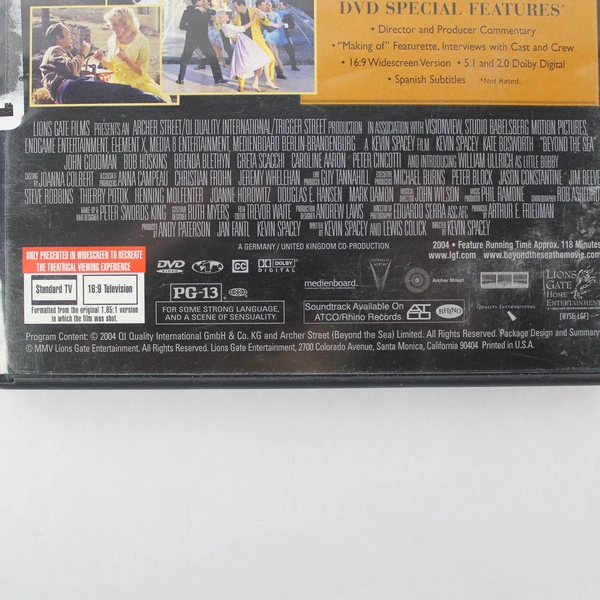 Beyond the Sea Widescreen Edition DVD Kevin Spacey John Goodman Kate Bosworth