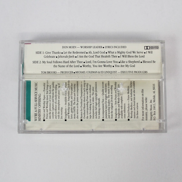Give Thanks Praise Worship 1986 Cassette Integrity Music Don Moen