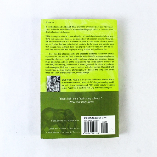 Inside the Animal Mind A Groundbreaking Exploration George Page 2001 PB