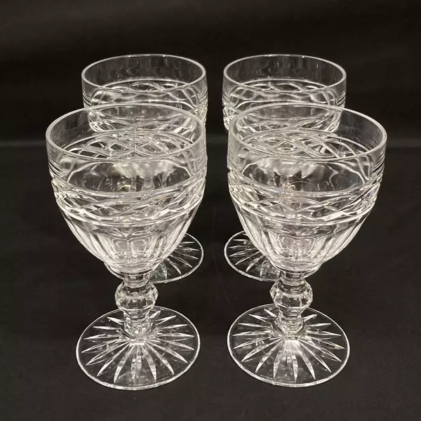 Set of 4 Mikasa Heiress Crystal Water Goblets 6 Inch