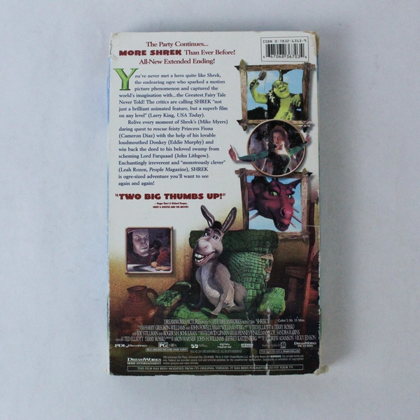 Shrek VHS Video Special Edition Big Box 2001 DreamWorks Animation