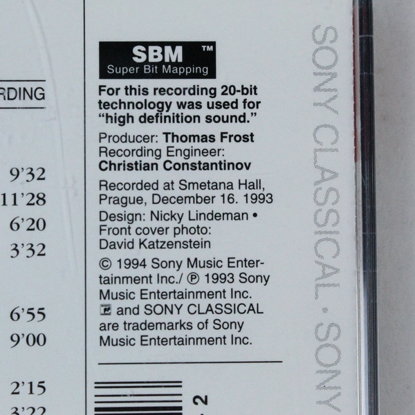Dvorak in Prague Celebration Audio CD 1994 Sony Classical Good Condition