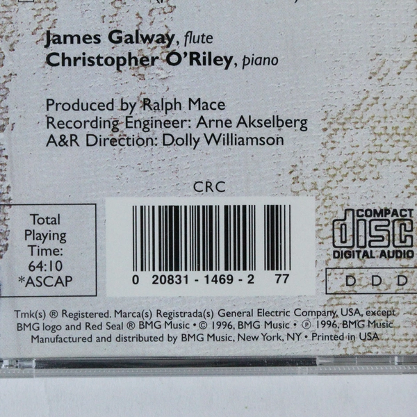 James Galway Christopher O'Riley The French Recital 1996 CD RCA Victor