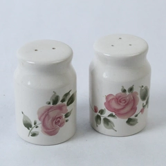 Roseland Gibson Vintage Ceramic Salt & Pepper Shakers 2.75" Floral Design