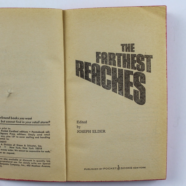 Lot of 12 Science Fiction Stories The Farthest Reaches Joseph Elder 1969
