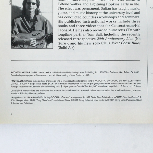 Acoustic Guitar Magazine July 2001 No. 103 Neil Young Pat Donohue Classical