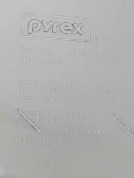 Pyrex 3 Quart Clear Glass Casserole Dish 233R 13x9x2 Ovenware Pre-owned
