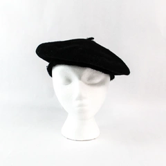 Unbranded Women's Black Wool Beret Style Autumn or Winter Hat One Size Fits All