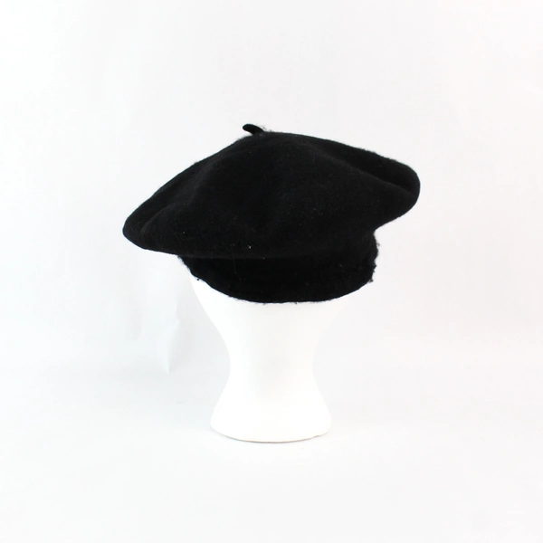 Unbranded Women's Black Wool Beret Style Autumn or Winter Hat One Size Fits All