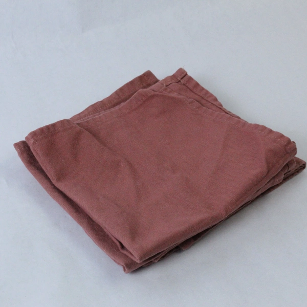 Set of 4 Salmon Colored Woven Dinner Napkins 15" Square Pre-owned
