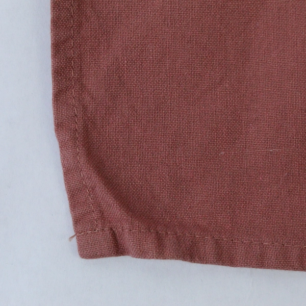Set of 4 Salmon Colored Woven Dinner Napkins 15" Square Pre-owned