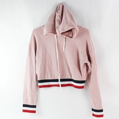 Bozzolo Pink Cropped Drawstring Hoodie Women's Size Large
