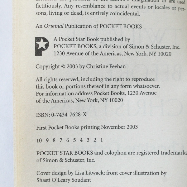 The Twilight Before Christmas Christine Feehan 2003 PB Pocket Star Books