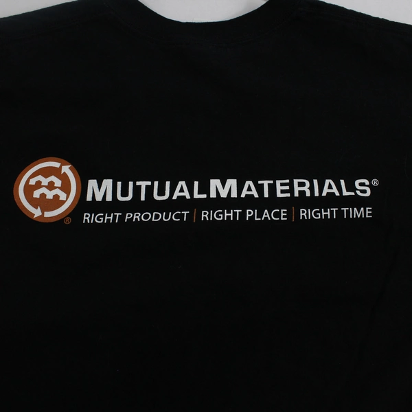 Lot of 2 Gildan Mutual Materials T Tee Shirts Men's Size L Black Short Sleeves