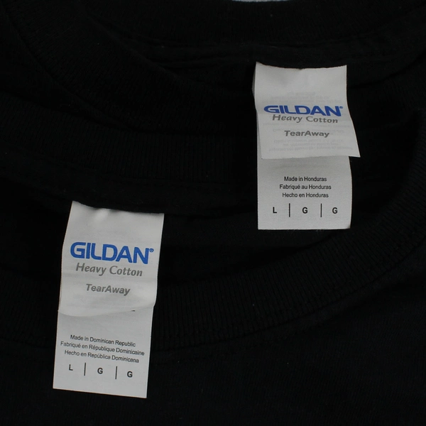 Lot of 2 Gildan Mutual Materials T Tee Shirts Men's Size L Black Short Sleeves