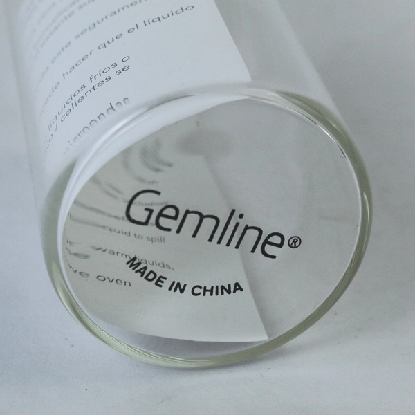 Gemline Glass Water Bottle With Bamboo Lid Mini Rope Handle No Silicone Sleeve