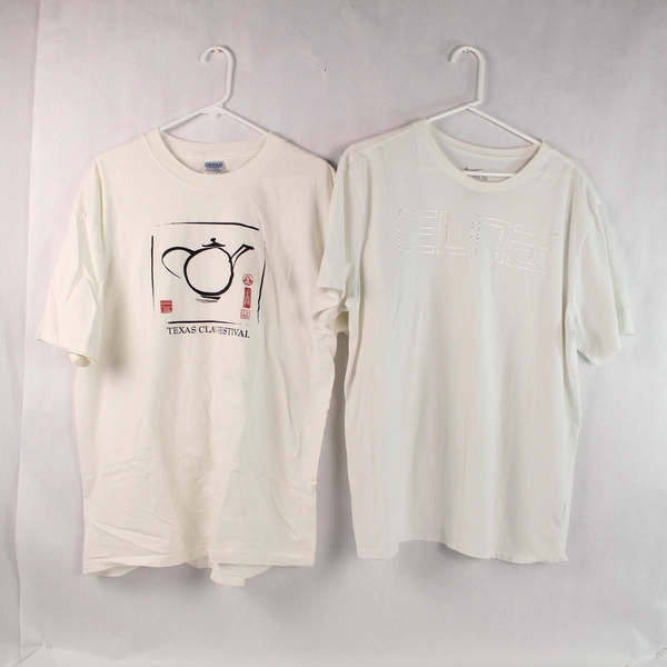Lot of 3 Men's XL T-Shirts Nike Gildan Croft & Barrow White Short Sleeve