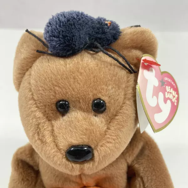 2005 Ty Beanie Baby Hocus Halloween Bear Pumpkin Hat Collectible