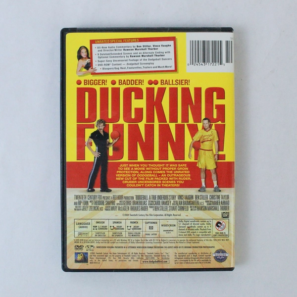 Dodgeball  A True Underdog Story DVD 2005 Unrated Vince Vaughn Ben Stiller