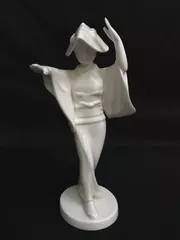 Noritake Toki Kaisha Tai Chi Dancing Porcelain Figurine Vintage Collectible