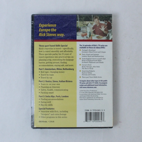 Rick Steve's Europe Travel Skills Special DVD 2000 Sealed