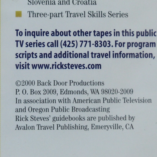 Rick Steve's Europe Travel Skills Special DVD 2000 Sealed