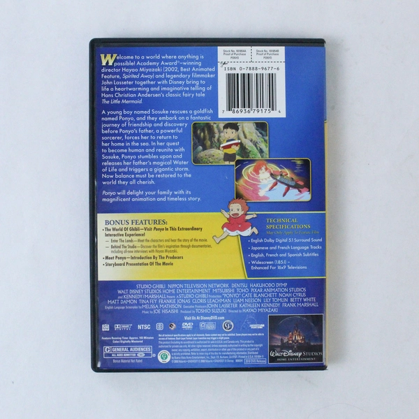 Ponyo DVD 2009 Movie Disney Studio Ghibli Animated Cate Blanchett