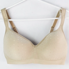 Bali Nude Polka Dot Wireless Bra Women's Cup Size 38D