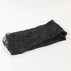Women's Scarf Black Polka Dot Pattern 11x56.5 in